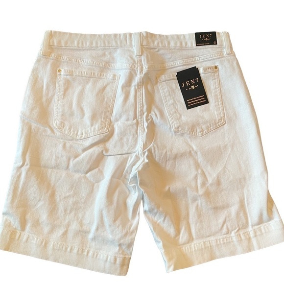 Jen7 7 For All Mankind 7FAM White Denim Bermuda Shorts Size 16 New NWT - Picture 4 of 7